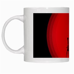 Girl Cat Scary Red Animal Pet White Mugs by Nexatart