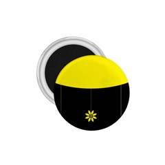 Flower Land Yellow Black Design 1 75  Magnets by Nexatart