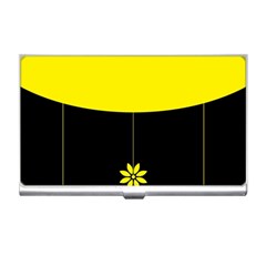 Flower Land Yellow Black Design Business Card Holders by Nexatart