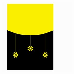 Flower Land Yellow Black Design Small Garden Flag (two Sides) by Nexatart