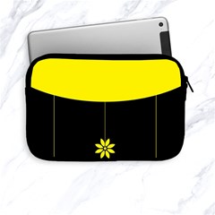 Flower Land Yellow Black Design Apple Ipad Mini Zipper Cases by Nexatart