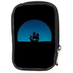 Ship Night Sailing Water Sea Sky Compact Camera Cases by Nexatart