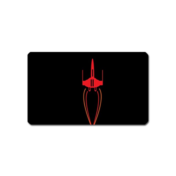 Ship Space Spaceship Magnet (Name Card)