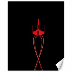 Ship Space Spaceship Canvas 11  X 14   by Nexatart