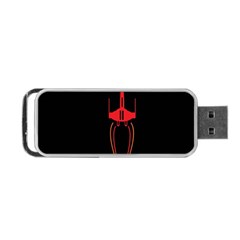 Ship Space Spaceship Portable Usb Flash (two Sides) by Nexatart