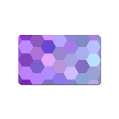 Purple Hexagon Background Cell Magnet (name Card) by Nexatart