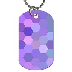 Purple Hexagon Background Cell Dog Tag (one Side) by Nexatart