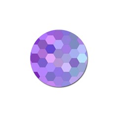 Purple Hexagon Background Cell Golf Ball Marker by Nexatart