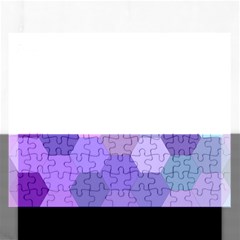 Purple Hexagon Background Cell Rectangular Jigsaw Puzzl by Nexatart