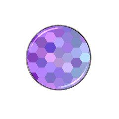 Purple Hexagon Background Cell Hat Clip Ball Marker (4 Pack) by Nexatart