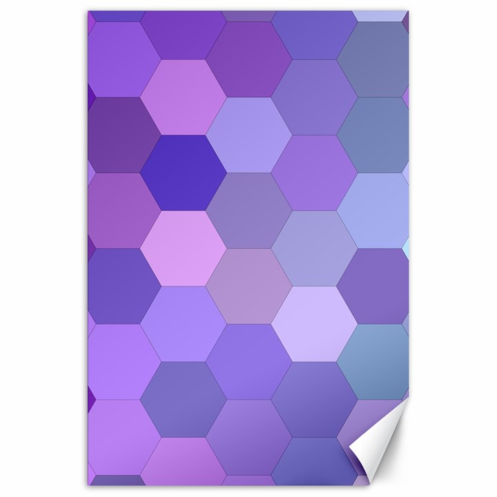 Purple Hexagon Background Cell Canvas 20  x 30  