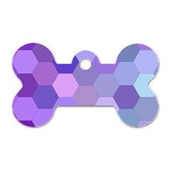 Purple Hexagon Background Cell Dog Tag Bone (one Side) by Nexatart