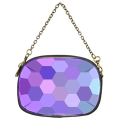 Purple Hexagon Background Cell Chain Purses (one Side)  by Nexatart