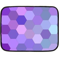 Purple Hexagon Background Cell Fleece Blanket (mini) by Nexatart