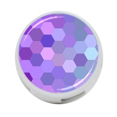 Purple Hexagon Background Cell 4-port Usb Hub (two Sides)  by Nexatart