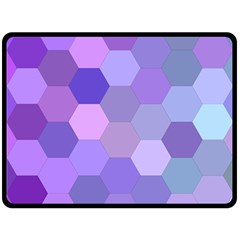 Purple Hexagon Background Cell Fleece Blanket (large)  by Nexatart