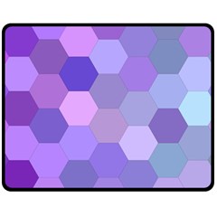 Purple Hexagon Background Cell Fleece Blanket (medium) 