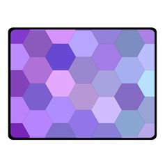 Purple Hexagon Background Cell Fleece Blanket (small) by Nexatart