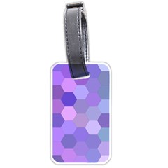 Purple Hexagon Background Cell Luggage Tags (one Side)  by Nexatart