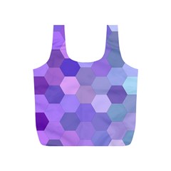 Purple Hexagon Background Cell Full Print Recycle Bags (s)  by Nexatart