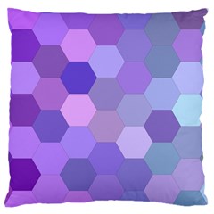 Purple Hexagon Background Cell Standard Flano Cushion Case (two Sides) by Nexatart