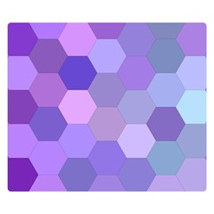 Purple Hexagon Background Cell Double Sided Flano Blanket (small)  by Nexatart