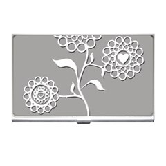 Flower Heart Plant Symbol Love Business Card Holders by Nexatart