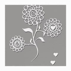 Flower Heart Plant Symbol Love Medium Glasses Cloth by Nexatart