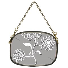 Flower Heart Plant Symbol Love Chain Purses (one Side)  by Nexatart