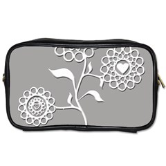 Flower Heart Plant Symbol Love Toiletries Bags