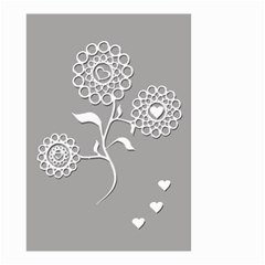 Flower Heart Plant Symbol Love Small Garden Flag (two Sides) by Nexatart