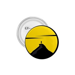 Man Mountain Moon Yellow Sky 1 75  Buttons by Nexatart