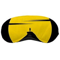 Man Mountain Moon Yellow Sky Sleeping Masks by Nexatart