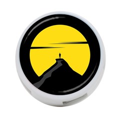 Man Mountain Moon Yellow Sky 4-port Usb Hub (two Sides)  by Nexatart