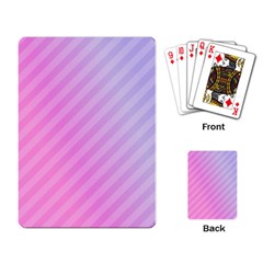 Diagonal Pink Stripe Gradient Playing Card by Nexatart