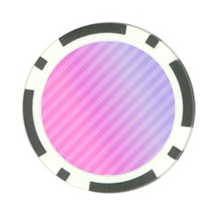 Diagonal Pink Stripe Gradient Poker Chip Card Guard by Nexatart