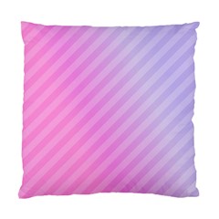 Diagonal Pink Stripe Gradient Standard Cushion Case (two Sides) by Nexatart