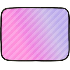 Diagonal Pink Stripe Gradient Double Sided Fleece Blanket (mini)  by Nexatart