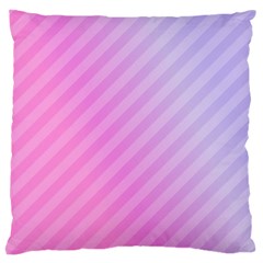 Diagonal Pink Stripe Gradient Large Cushion Case (one Side) by Nexatart