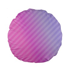 Diagonal Pink Stripe Gradient Standard 15  Premium Flano Round Cushions by Nexatart