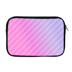 Diagonal Pink Stripe Gradient Apple Macbook Pro 17  Zipper Case by Nexatart