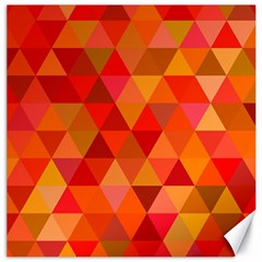 Red Hot Triangle Tile Mosaic Canvas 12  X 12   by Nexatart