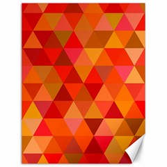 Red Hot Triangle Tile Mosaic Canvas 12  X 16   by Nexatart