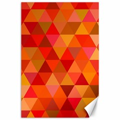 Red Hot Triangle Tile Mosaic Canvas 24  X 36  by Nexatart