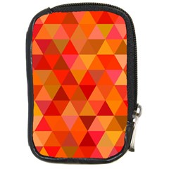 Red Hot Triangle Tile Mosaic Compact Camera Cases by Nexatart