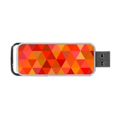 Red Hot Triangle Tile Mosaic Portable Usb Flash (one Side) by Nexatart