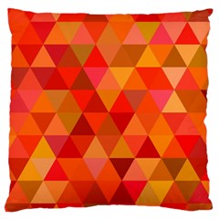 Red Hot Triangle Tile Mosaic Standard Flano Cushion Case (two Sides) by Nexatart