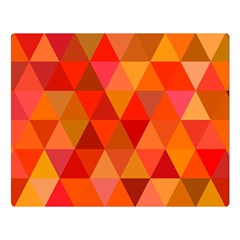 Red Hot Triangle Tile Mosaic Double Sided Flano Blanket (large)  by Nexatart