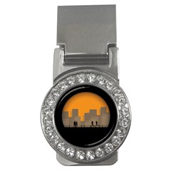 City Buildings Couple Man Women Money Clips (cz)  by Nexatart