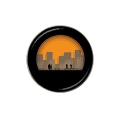 City Buildings Couple Man Women Hat Clip Ball Marker (10 Pack) by Nexatart